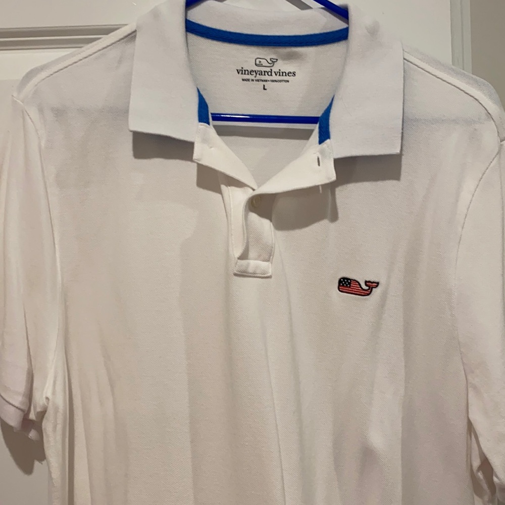 Men's Vineyard vines whale polo L white